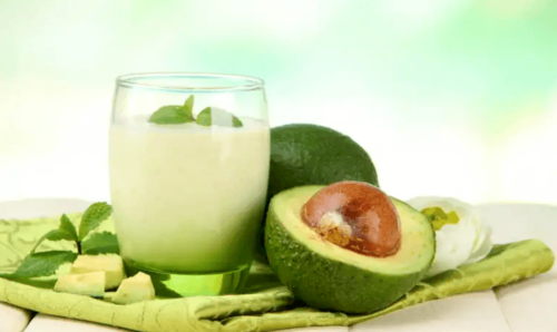 A spinach-avocado shake.