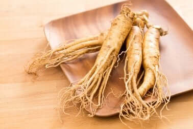 Ginseng in a bowl.