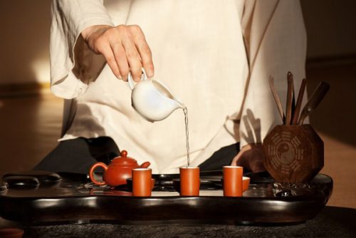 A Japanese tea ceremony