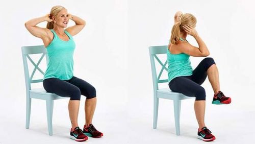 Knee elevation exercise.