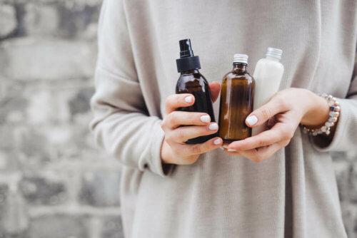 A hair loss lotion with essential oils.