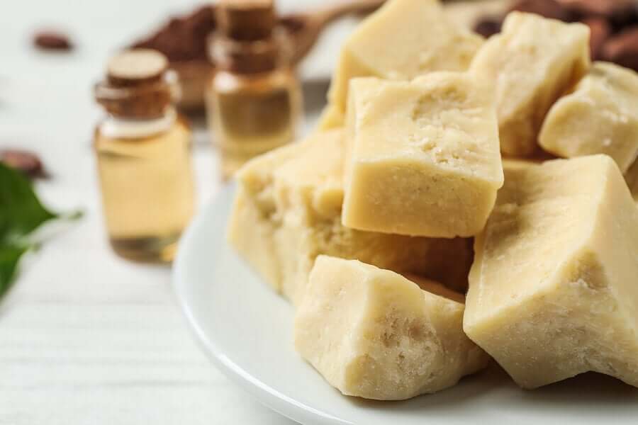 Chunks of shea butter.