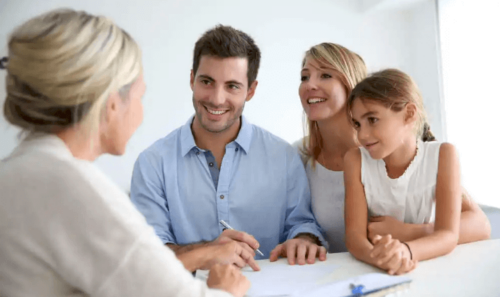 A parent-teacher conference.