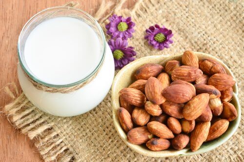 almonds and milk