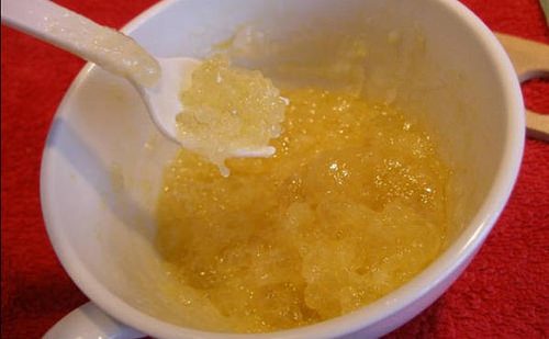 flavorless gelatin mixed with pineapple juice
