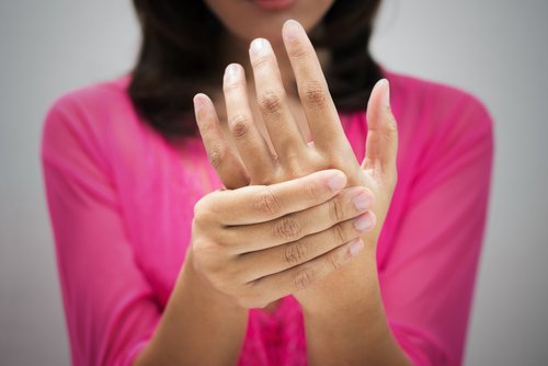 Woman with joint pain