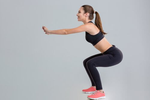 Woman doing squat