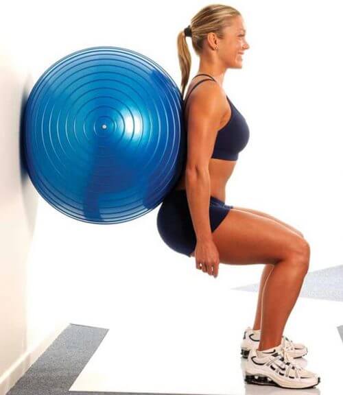 Squats: Exercises for Glutes with an Exercise Ball