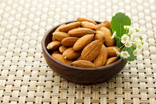 Almonds in bowl