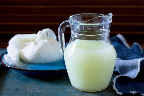 Milk in pitcher