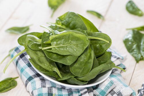 A plate of spinach