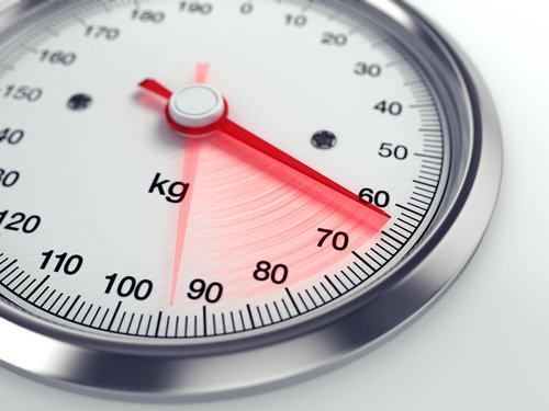 Stopwatch with weights on it