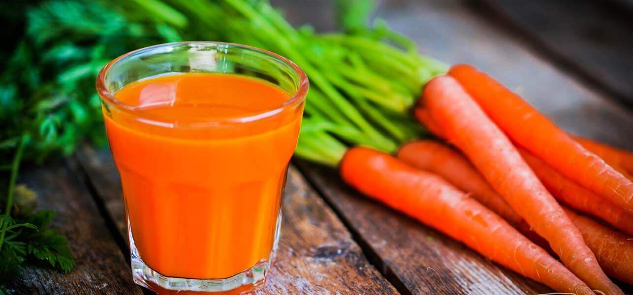 Glass of carrot juice