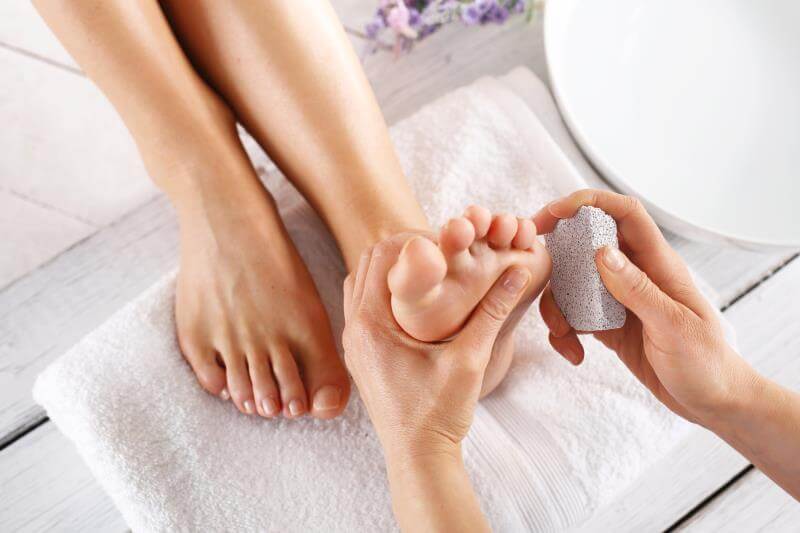 Pumice stone and Epsom salts