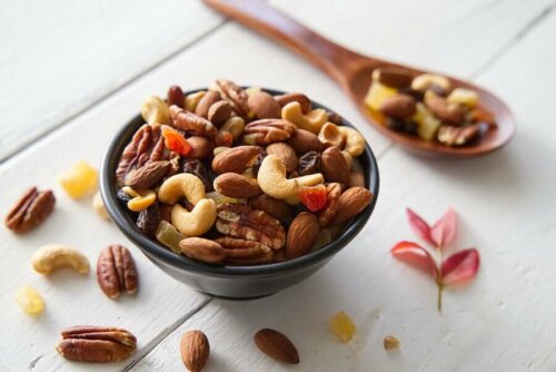 A bowl of nuts.