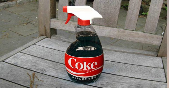 Coca-cola in a spray bottle