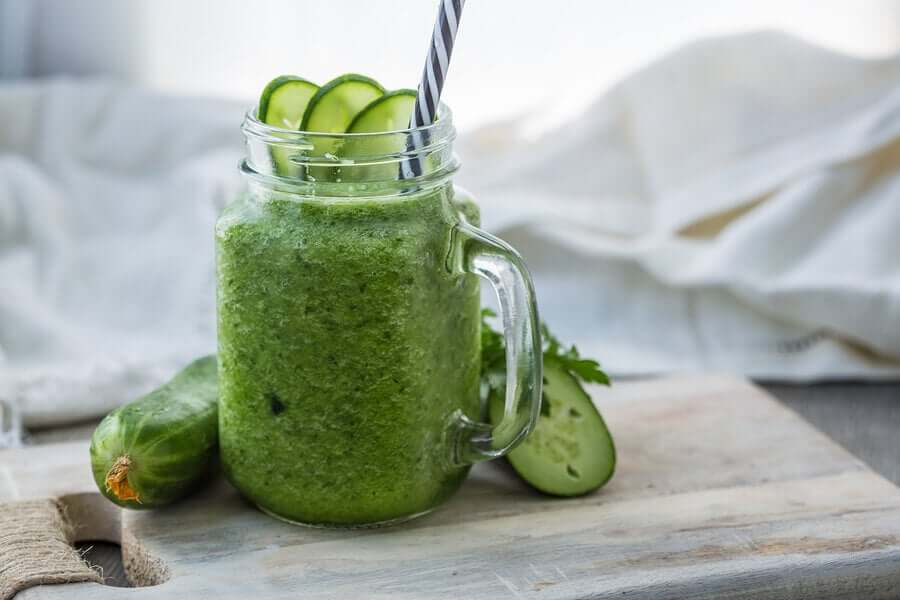 A delicious veggie smoothie.