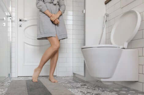 A woman with an overactive bladder.