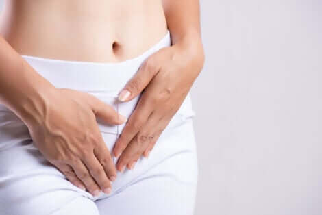 A woman with a vaginal yeast infection.