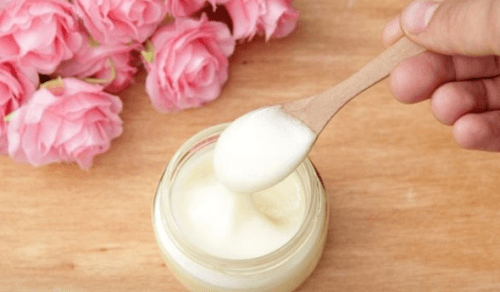 Yogurt, rose petal, and jojoba oil facial peel