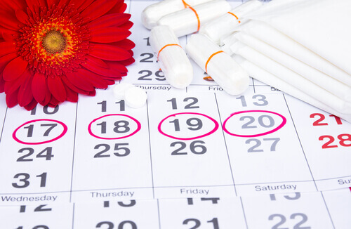 A calendar to register periods.