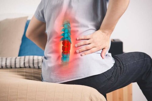 A person with a herniated disk.