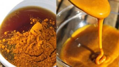 An oil and turmeric mixture.