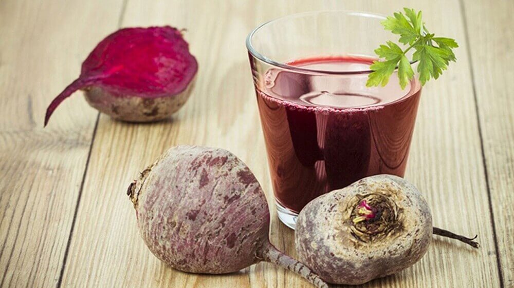 Cranberry, beet, and lemon juice