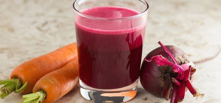 Beet and carrot juice