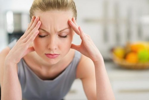 This woman is stressed because she's hungry, so she needs the effects of leptin.