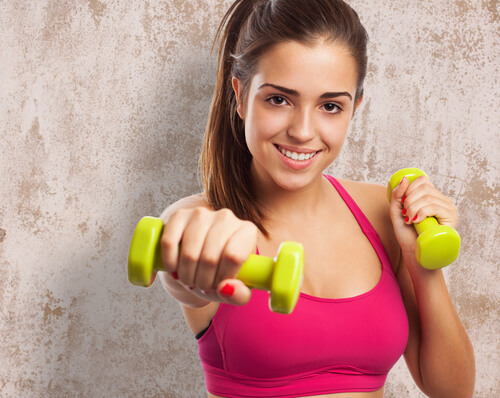 Lunges with weights