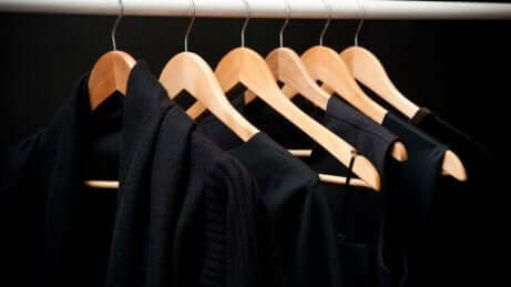 Black clothes.