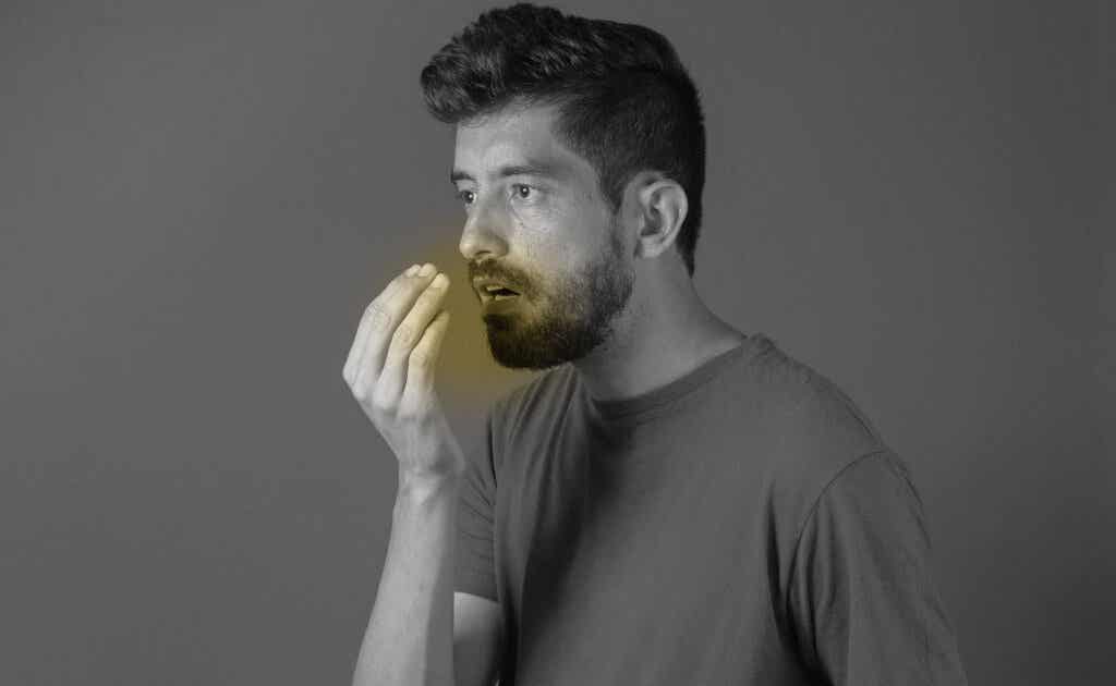 A man with bad breath.