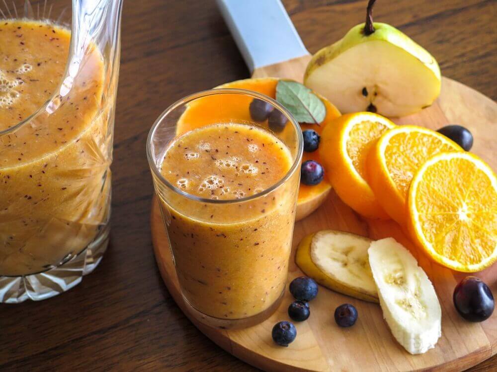 Pear and Orange Smoothie to improve blood flow