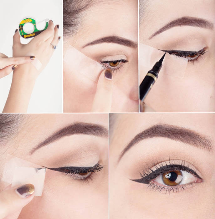 Lining with tape
