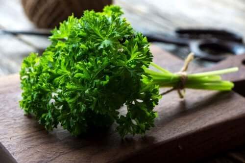 A bunch of parsley.