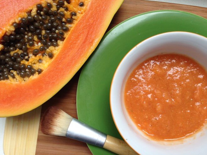 Mask of chamomile and papaya