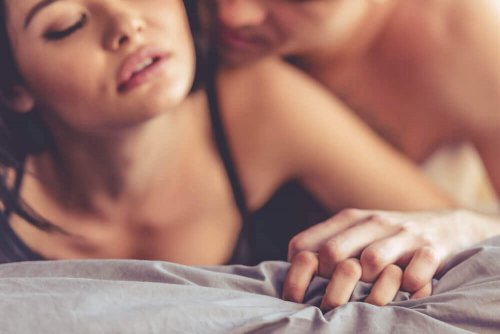 A couple having anal sex.