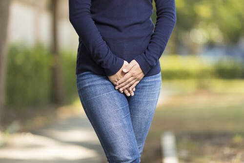 Woman with urinary infection