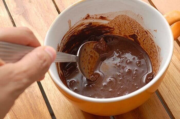 cocoa powder and olive oil