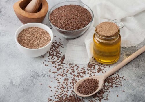 Flaxseed seeds and oil.