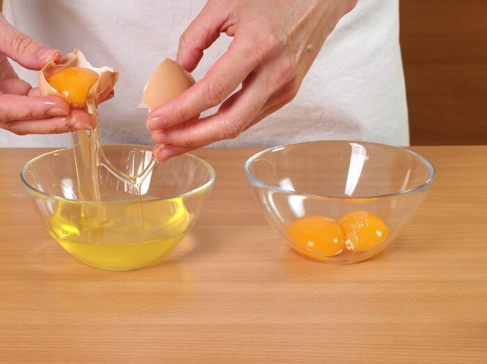 Raw or half-cooked eggs