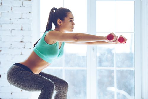 the classic squat will strengthen your glutes and thighs