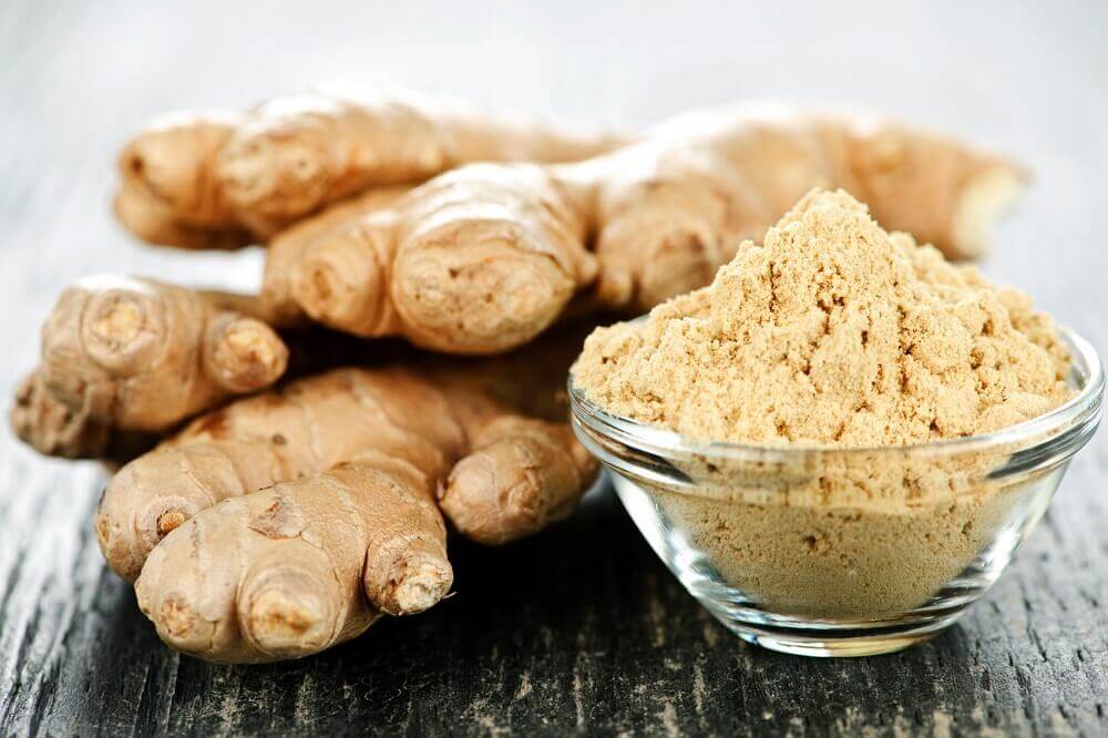 Some ground ginger in a bowl.