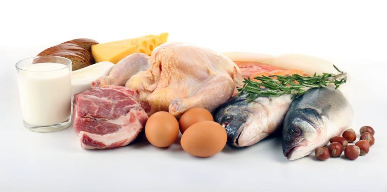 Foods with zinc: fish, meat, eggs