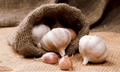 A sack of garlic.