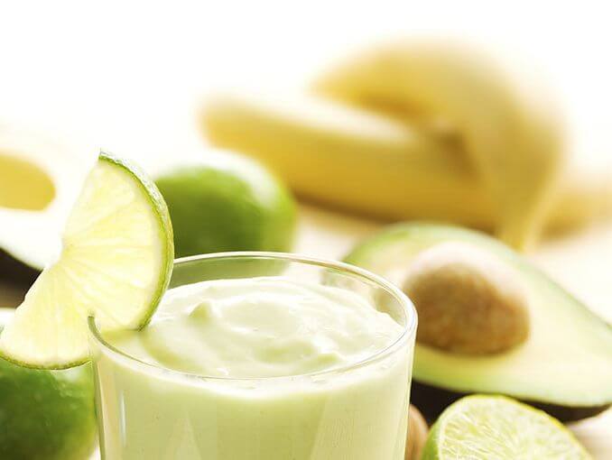 Avocado and banana smoothie