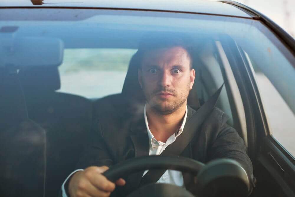 man scared of driving