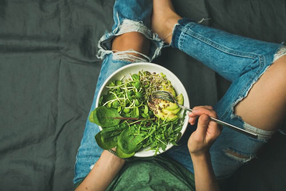 a salad a day to help with iron-deficiency anemia