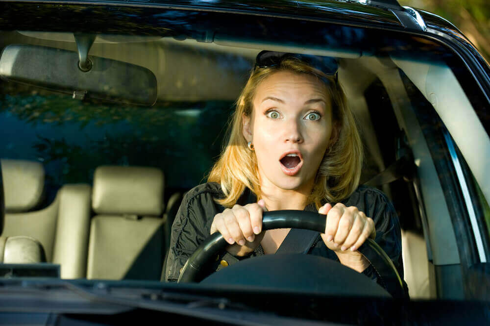 woman scared of driving